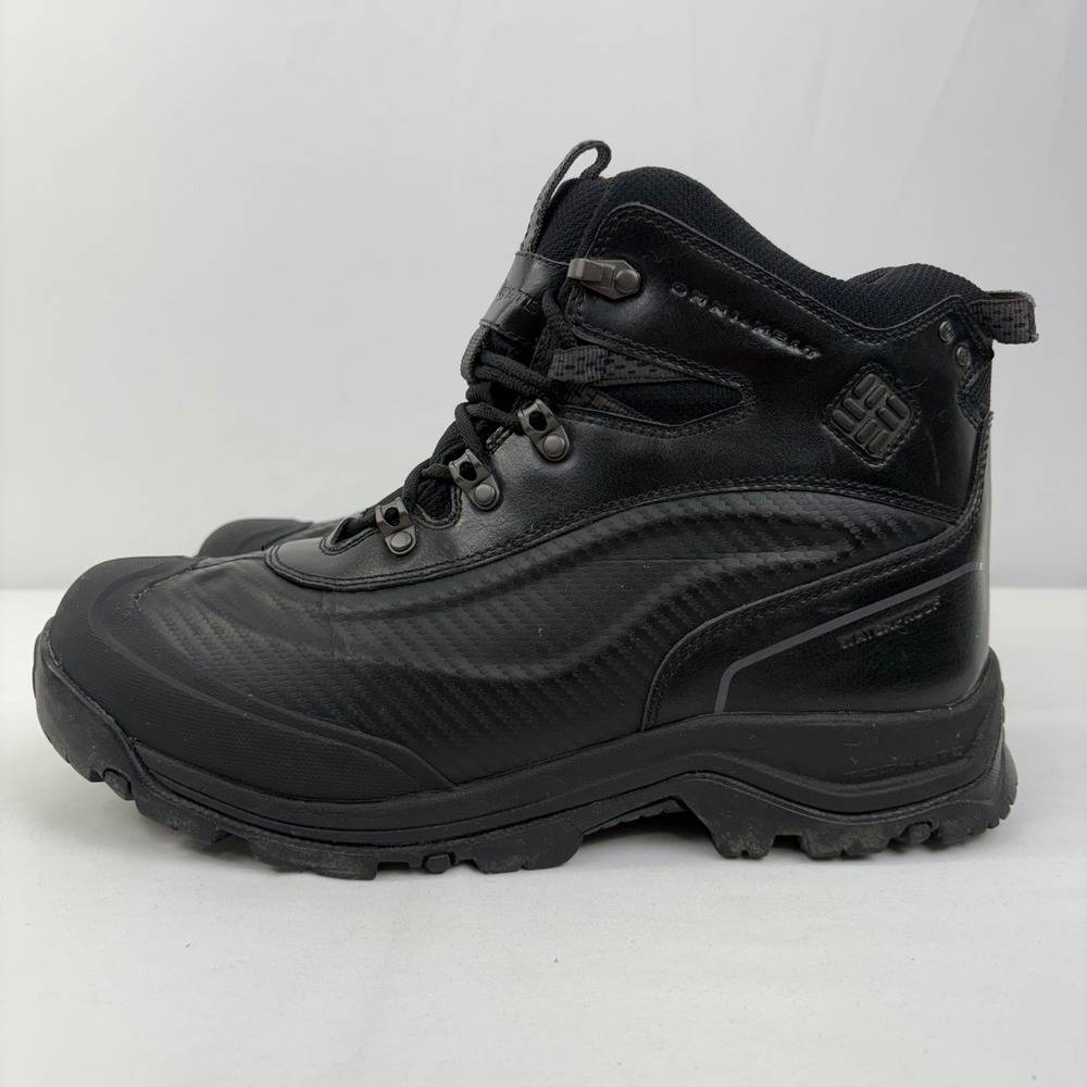 Columbia Mens Bugaboot Plus II Omni-Heat Black Waterproof Winter Boots Size 11